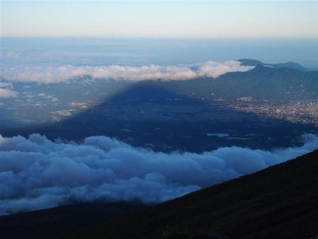 L’ombre projetée du Fuji à la descente