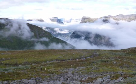 Sur le haut plateau, vue en direction du Geirangerfjord