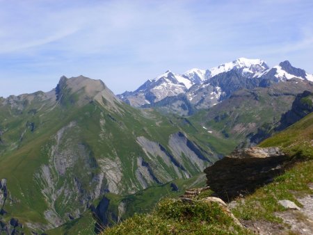 Arête des Bancs, massif du Mont Blanc, roches Merles