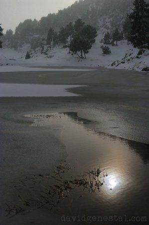 La glace commence à recouvrir le lac