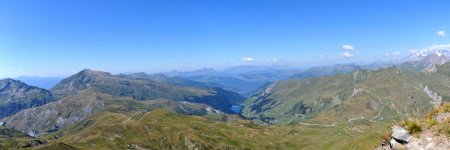 Grand-Mont, Aravis et le Mont-Blanc depuis le Crêt du Rey
