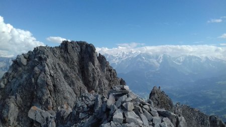 La vue vers le Mont Blanc