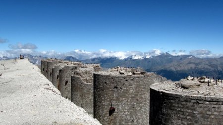Sommet : le reste des huit batteries (encore nuageux sur le nord des Alpes)