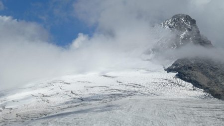 Le sommet de la Grande Sassière et le glacier.
