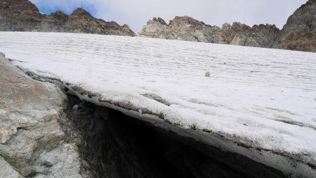 Au contact du glacier du Montet.
