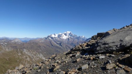 Arrivé sur la crête, vue Mont Blanc