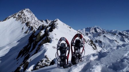 Sur le sommet du Petit Châtelet, entre Roignais et Mont Blanc