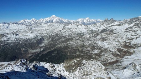Plein nord vers le massif du Mont-Blanc.