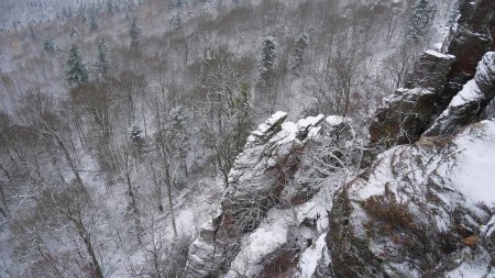 Belvédère de la Bergwachthütte, vue plongeante.