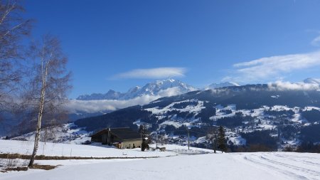 Départ de Maison Neuve, avec déjà une superbe vue sur le Mont Blanc.