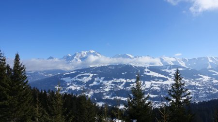 Megève et le massif du Mont Blanc.