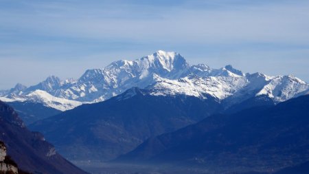 Vers la Roche du Guet, panorama Mont Blanc