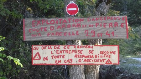 Départ à partir de cette barrière, la route forestière étant interdite