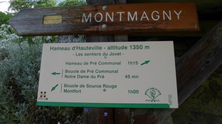 Hauteville,  panneau