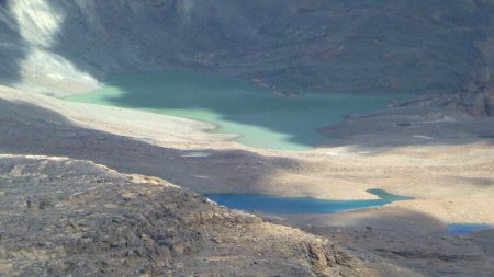Les lacs de fonte du glacier du Montet