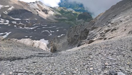 Retour au Col de la Dent Parrachée (3338m)