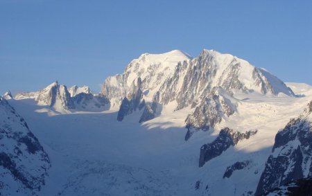 Mont Blanc. (Vue depuis le refuge du Couvercle).