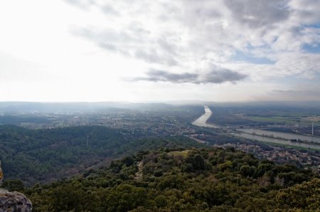 Vue sur Bollène et la vallée du Rhône
