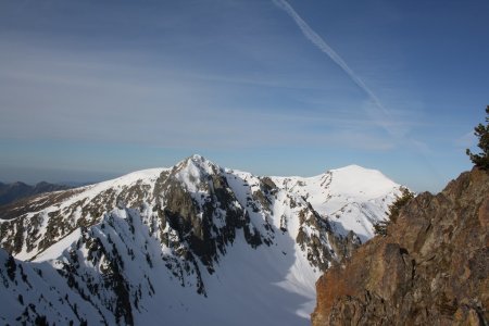 La Cime du Belletz et à droite le Mont Pépoiri