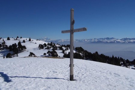 La croix et Mont Blanc, Beaufortain, Lauzière