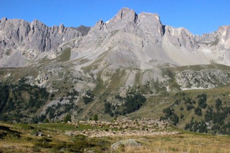 Cheminement avec vue sur les Cerces de l’alpage de Planiaud (étape 3)