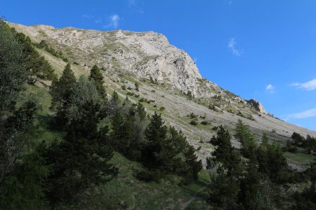 De belles grandes voies d’escalade remontent la face est du Pic de l’Aiguille. À voir sur le site !