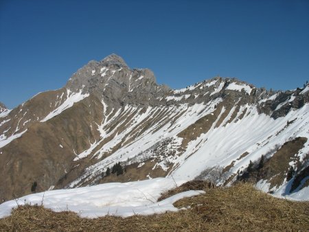 Le sommet du«promontoire»devant la pointe d’Arcalod