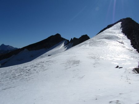 la Traversière au fond du glacier de Gliairetta