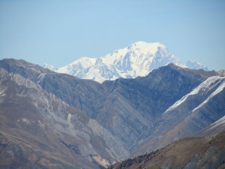 La vue vers le Mont Blanc.