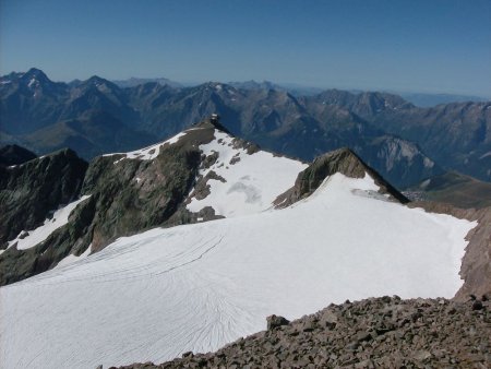 Vue sur le Pic du Lac Blanc et l’Alpe d’Huez