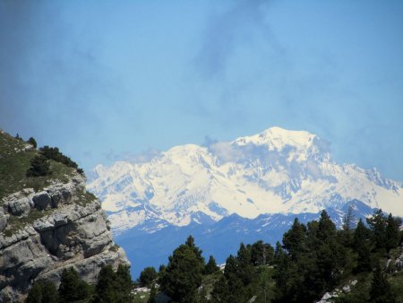 Zoom vers le Mont Blanc.