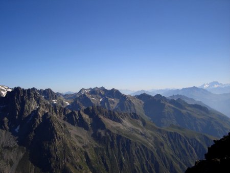 Pic du Frêne et Mont Blanc.