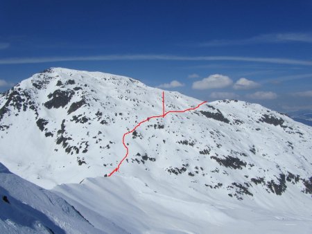 La descente du Grand Mont.
