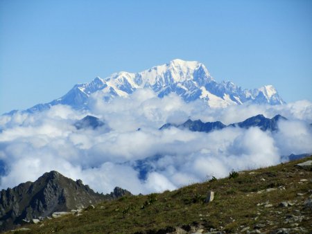 dernière vue sur le Mont Blanc.