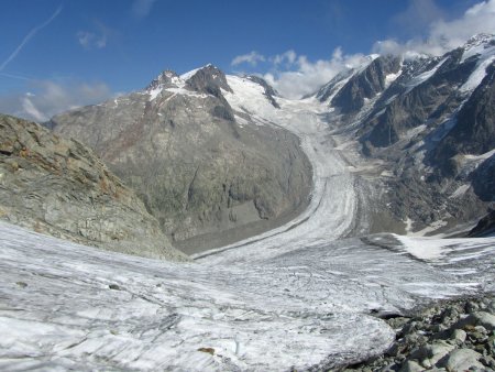 Descente sur le Glacier.