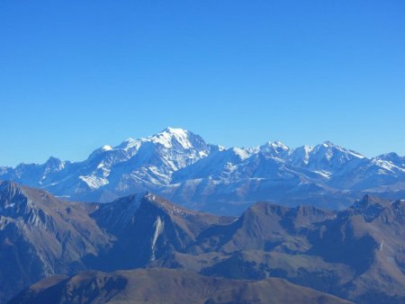 Du sommet : le massif du Mont Blanc