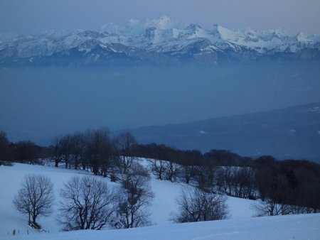 Au loin, le Mont Blanc...