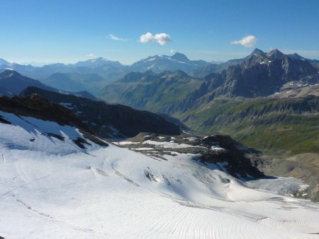 Le glacier des sources de l’Isère, encore bien enneigé pour un mois de septembre