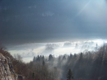 Pont Demay dans la brume.