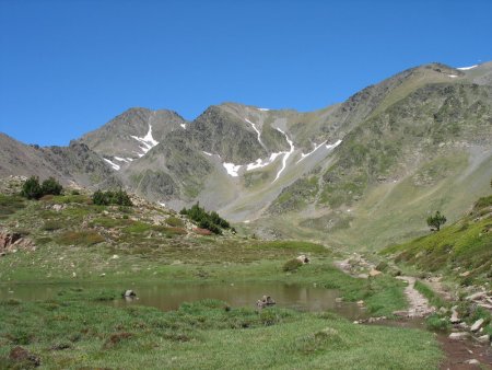 Pic Carlit (alt. 2.921 m) au fond à gauche