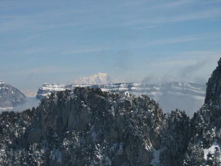 Le Mont Blanc vu du passage des Roches Rousses