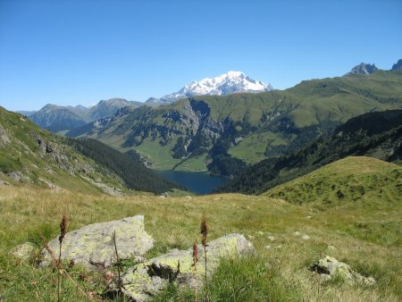 Le Mont-Blanc vu du Col de la Louze