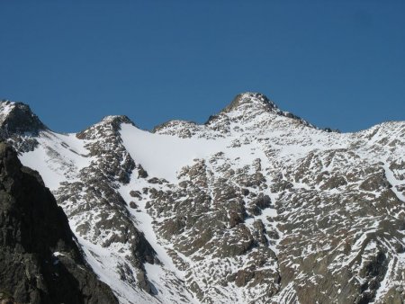 Rocher Blanc et son glacier (vus du Col de la Croix)