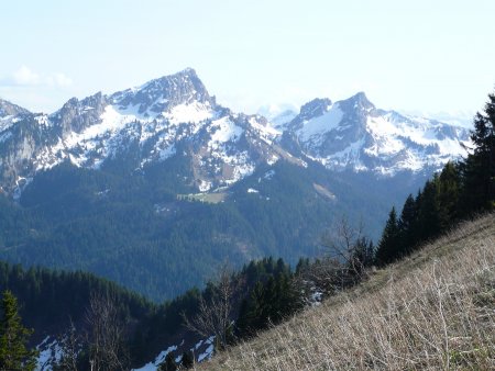 Pointes de Chalune et de Chavasse depuis le sommet.