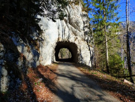 tunnel sur la route de Chartroussette