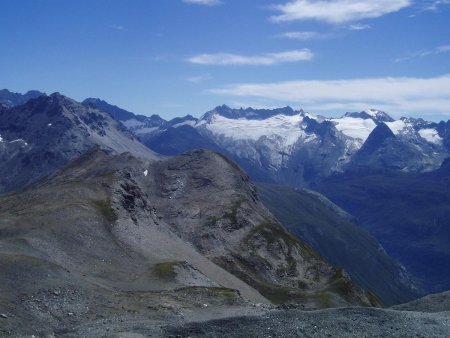 Glacier du Mulinet et Roc du Mulinet (3442m)