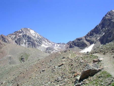 Monte Emilius et Col des Trois Capucins à la descente
