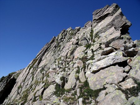Les derniers mètres du Pic de l’Agnelin face nord