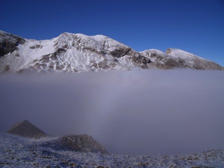 La Rama, Montagne de Fleyard et Rocher Rond au-dessus d’une mer de nuages