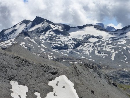 Côté Maurienne : Signal et Pointe de Méan Martin, glacier des Roches Blanches